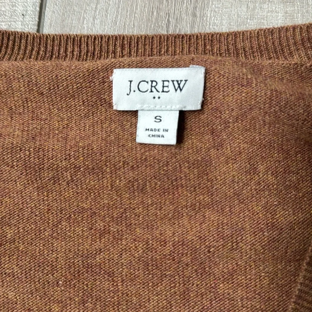 J. Crew Re-Imagined V neck sweater caramel Brown Lightweight Pullover Mercantile